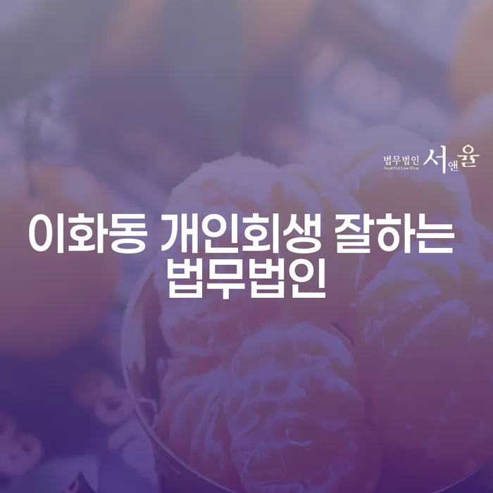 이화동 개인회생 잘하는 법무법인