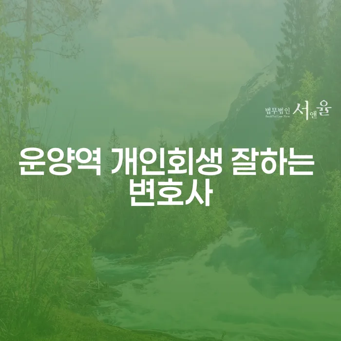 운양역 개인회생 잘하는 변호사