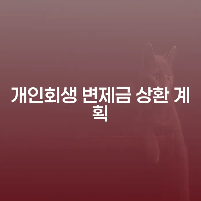 개인회생 변제금 상환 계획, 어떻게 세워야 할까요?