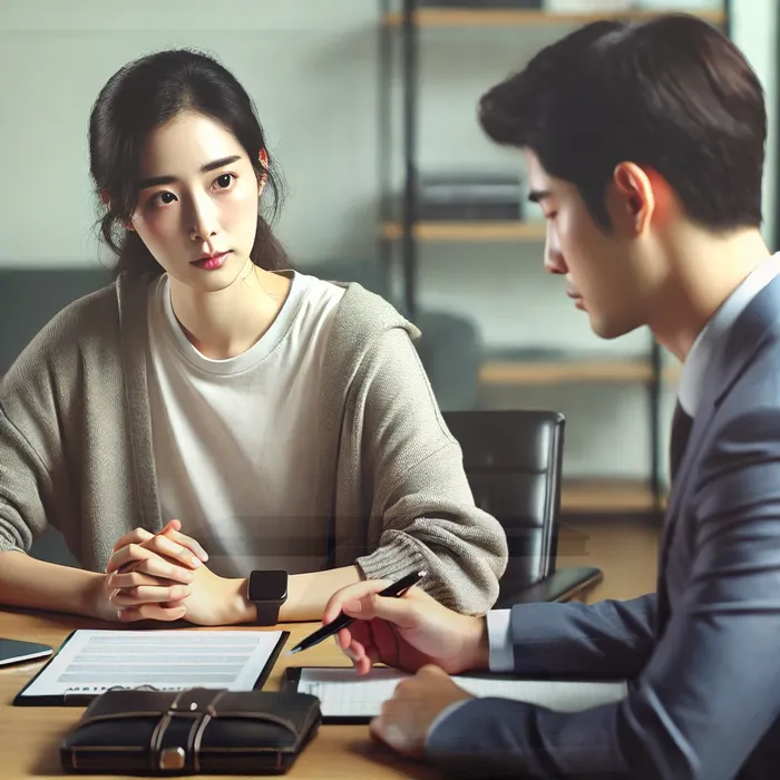 법원에 소득 감소 설명