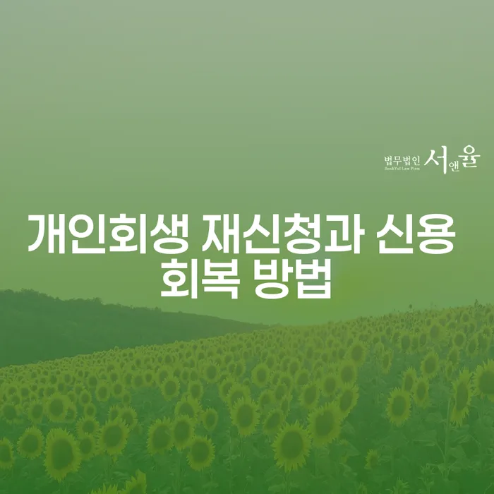 개인회생 재신청과 신용 회복 방법이 궁금하세요?