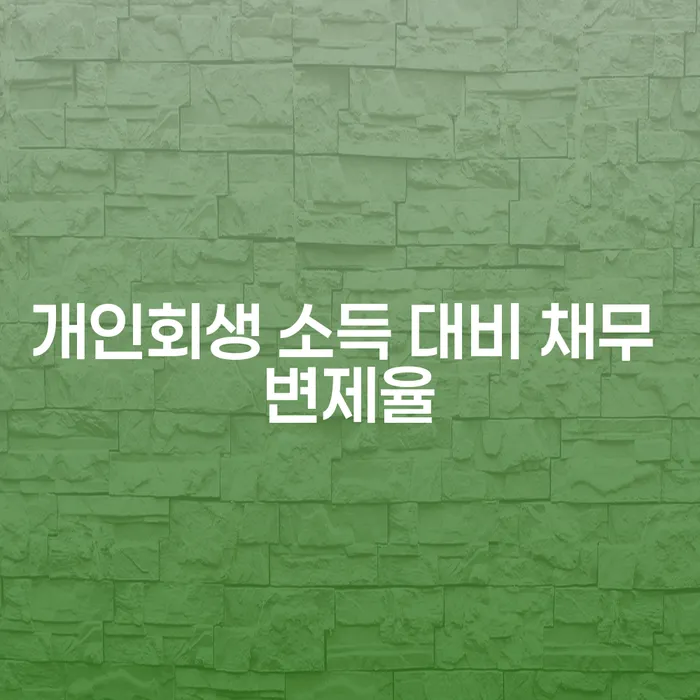 개인회생 소득 대비 채무 변제율: 어떻게 유리하게 설정할 수 있을까요?